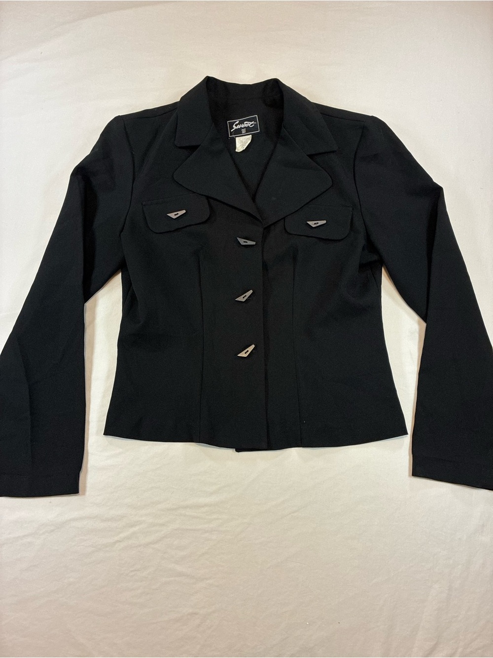 Sweet Black Women's Tailored Single-Breasted Blazer